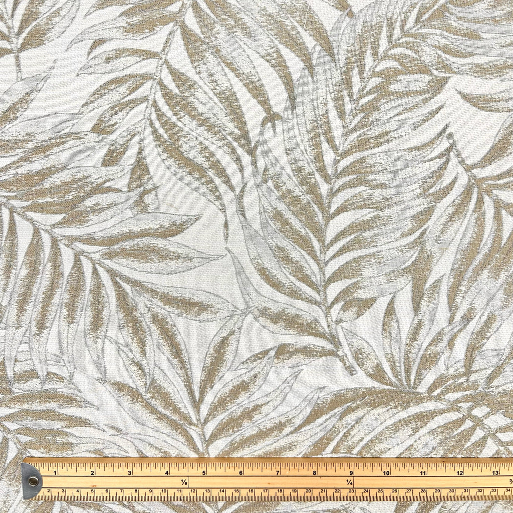Metallic Leaves Furnishing Fabric