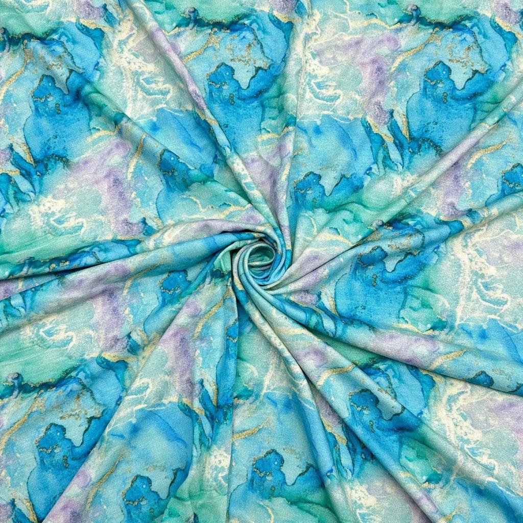 Marble Print Bamboo Jersey Fabric