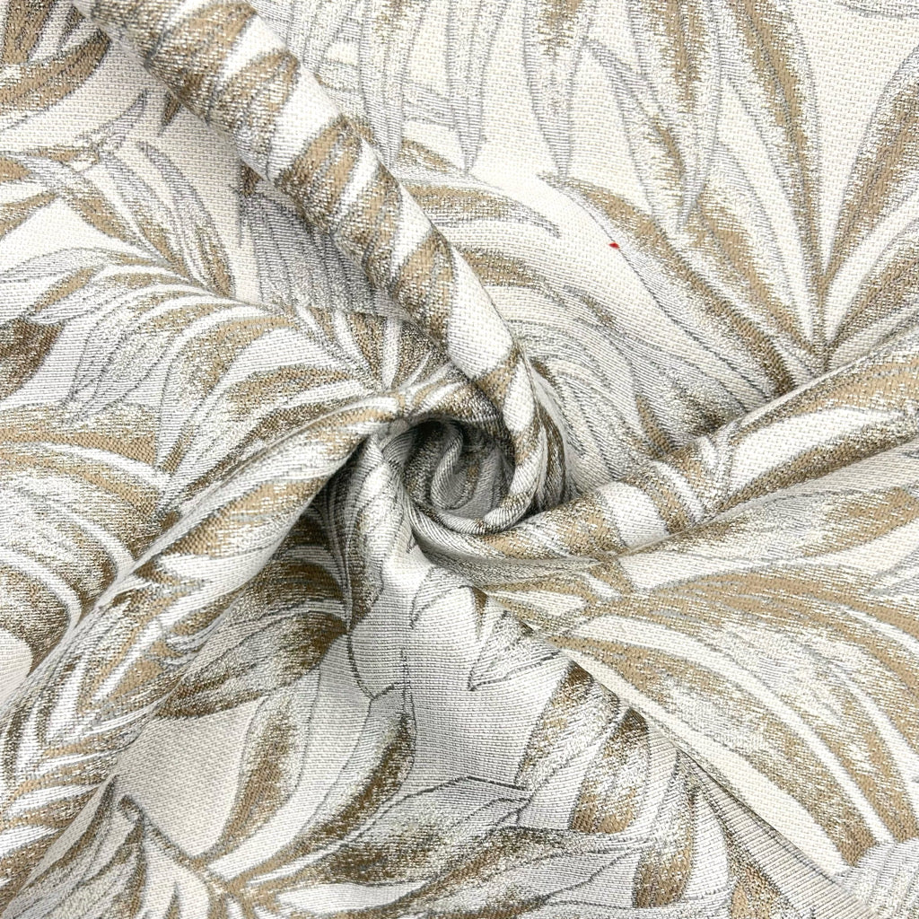 Metallic Leaves Furnishing Fabric