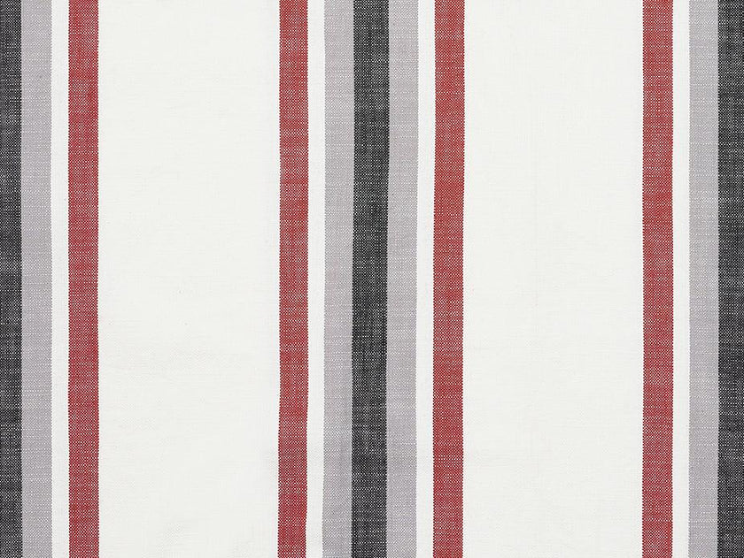 Java Stripe Fabric 140cm - Wine/Grey