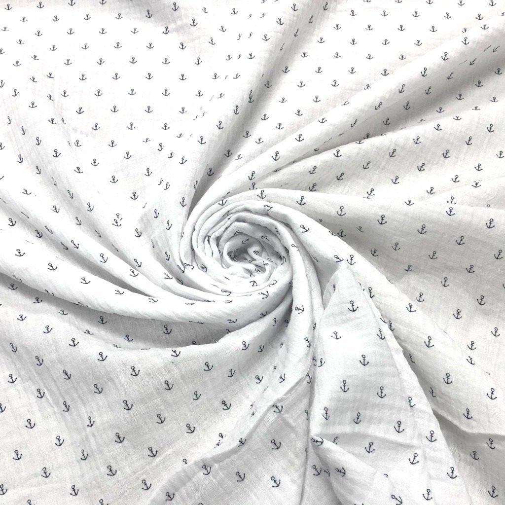 Mini Anchors Double Gauze Fabric