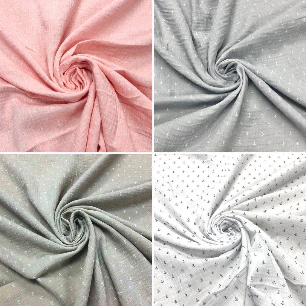 Mini Anchors Double Gauze Fabric