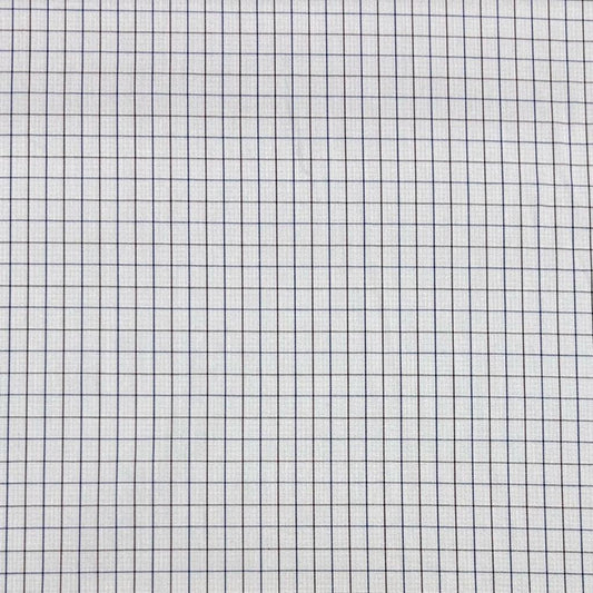 Maroon and Blue Checkered Cotton Shirting Fabric