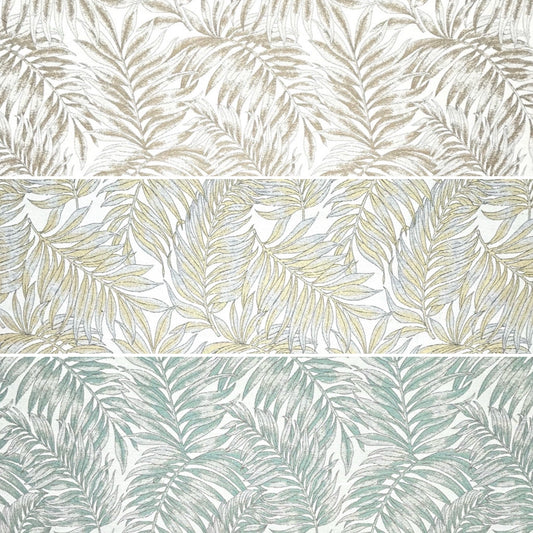 Metallic Leaves Furnishing Fabric