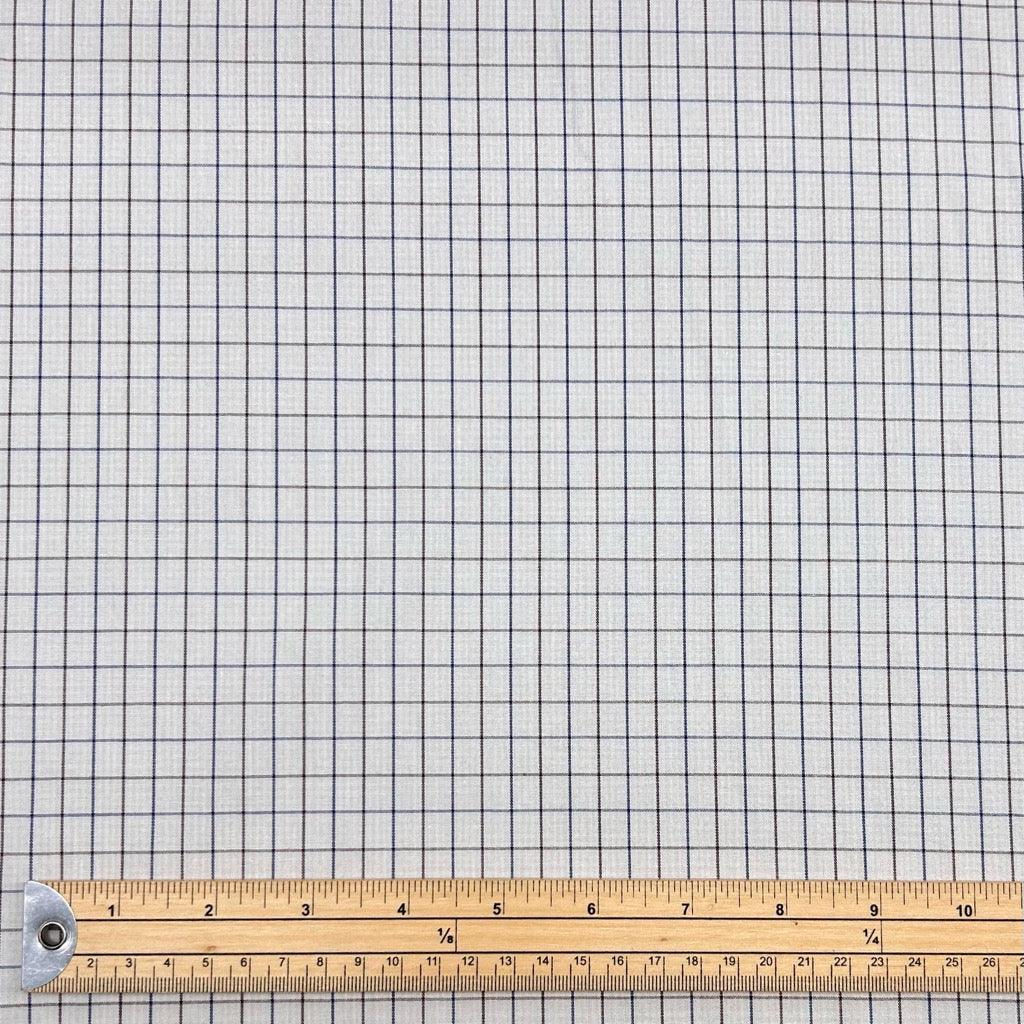 Maroon and Blue Checkered Cotton Shirting Fabric