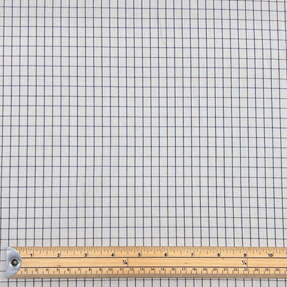 Maroon and Blue Checkered Cotton Shirting Fabric