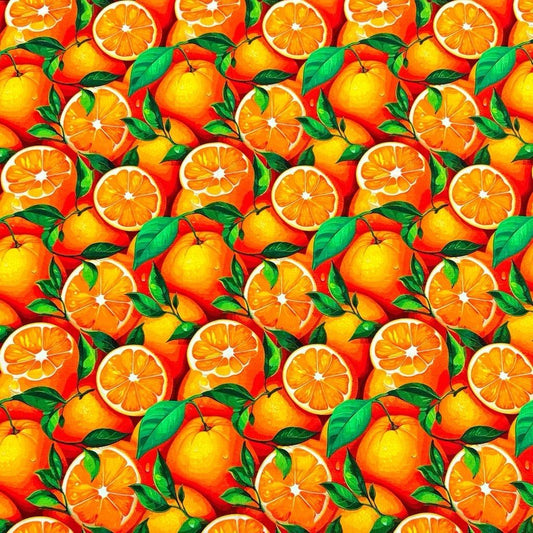 Oranges Bamboo Jersey Fabric