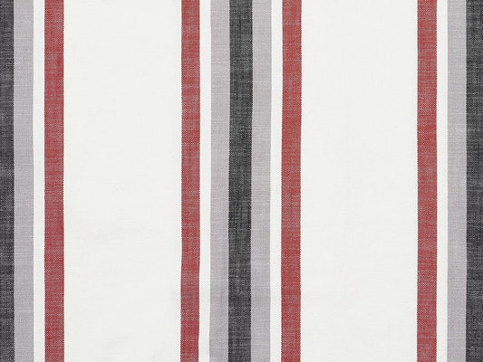 Java Stripe Fabric 140cm - Wine/Grey