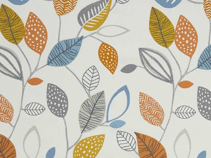 Forest Leaves Tangerine Fabric