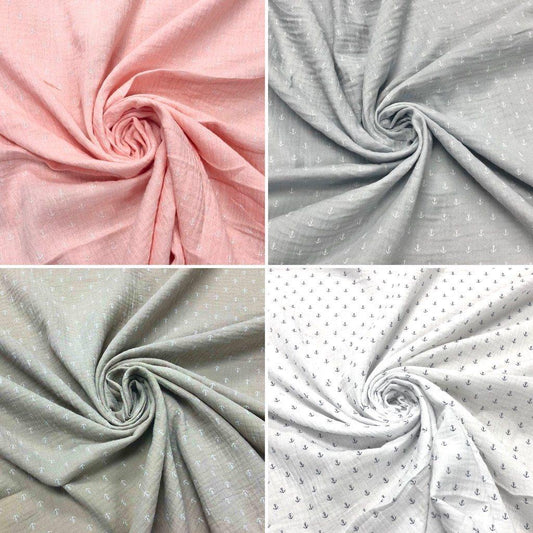 Mini Anchors Double Gauze Fabric